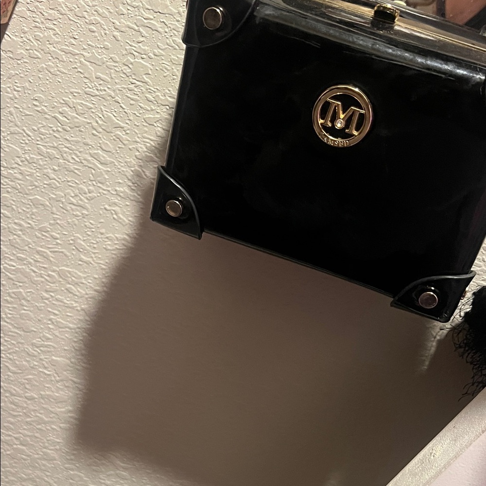 Michael Kors Black Mini Bag with Gold Accents